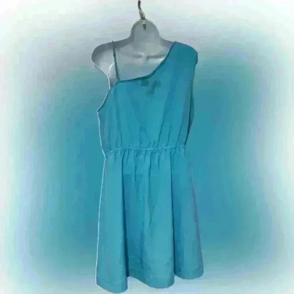 Kardashian Kollection Georgette Dress, Large turquoise blue dance party beach - Picture 5 of 6